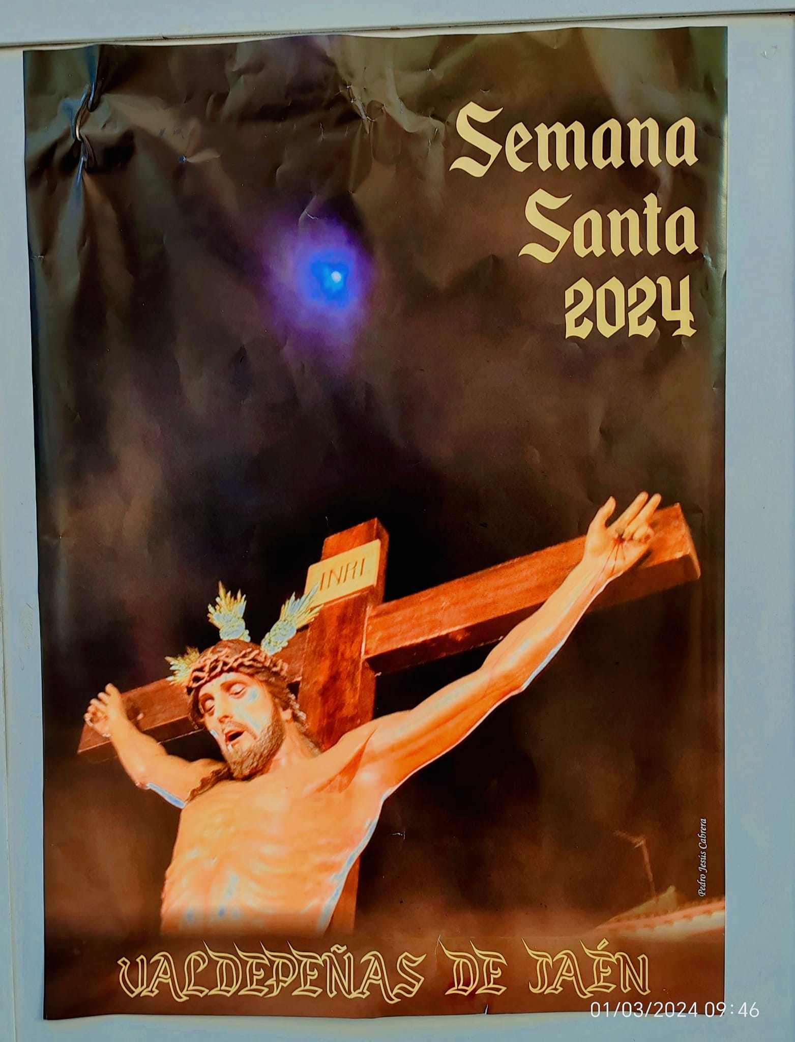 Cartel de Semana Santa en Valdepeñas de Jaén 2024